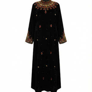 قطعة مخمل مطرزة بكريستال فاخر