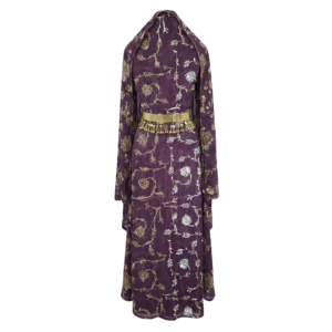 قماش بنفسجي مطرز